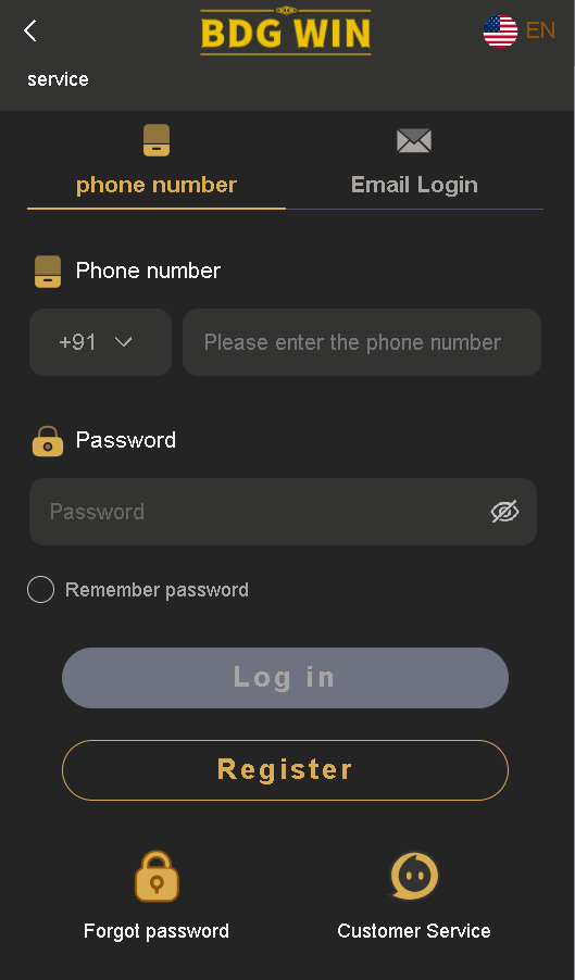 BDG Game Login